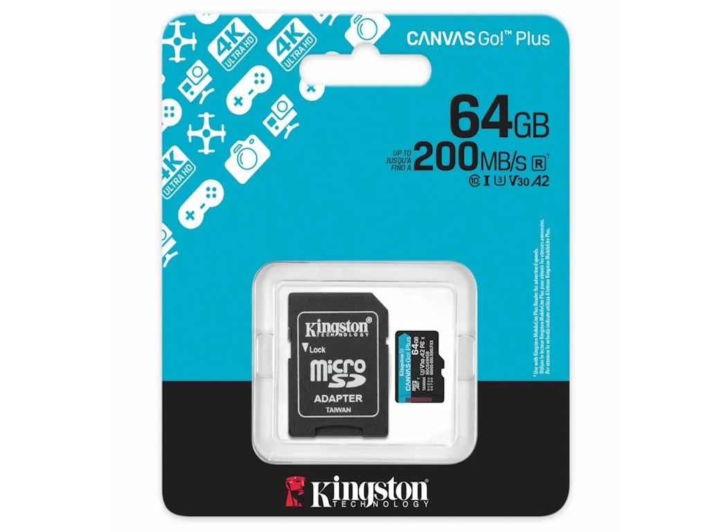 Kingston Memorije kartice KINGSTON SDCG4/64GB/Canvas Go! Plus/microSD/200/100MB/s/+adapter Slika 3